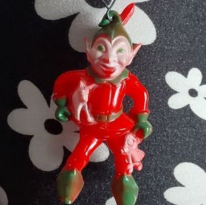 Rare Vintage Christmas Ornament Elf
